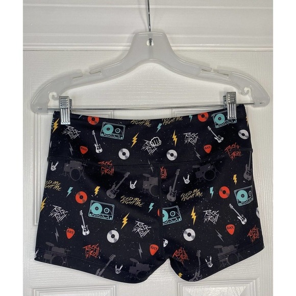Feed‎ Me Fight Me Women’s Athletic Short Rock N Roll Black Red Small - Picture 4 of 8
